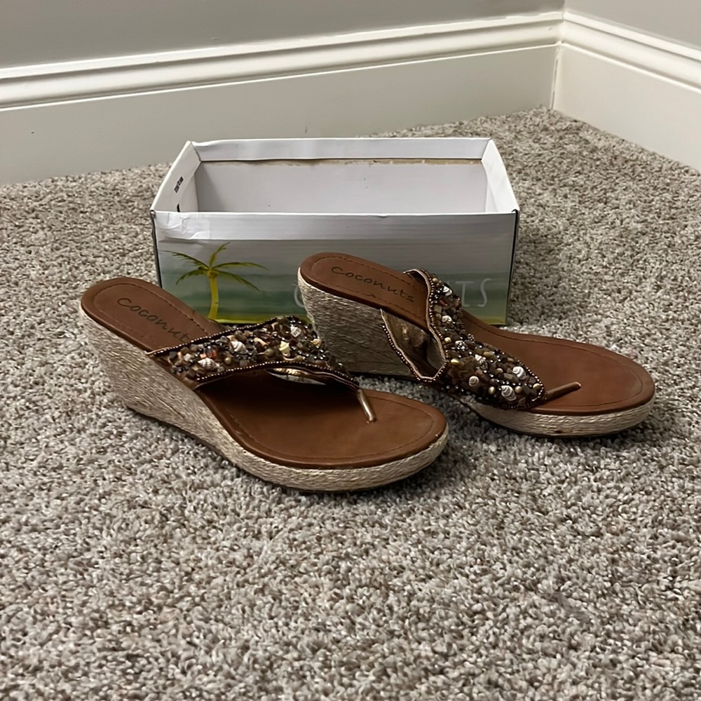 Coconuts Bronze Lido Wedges